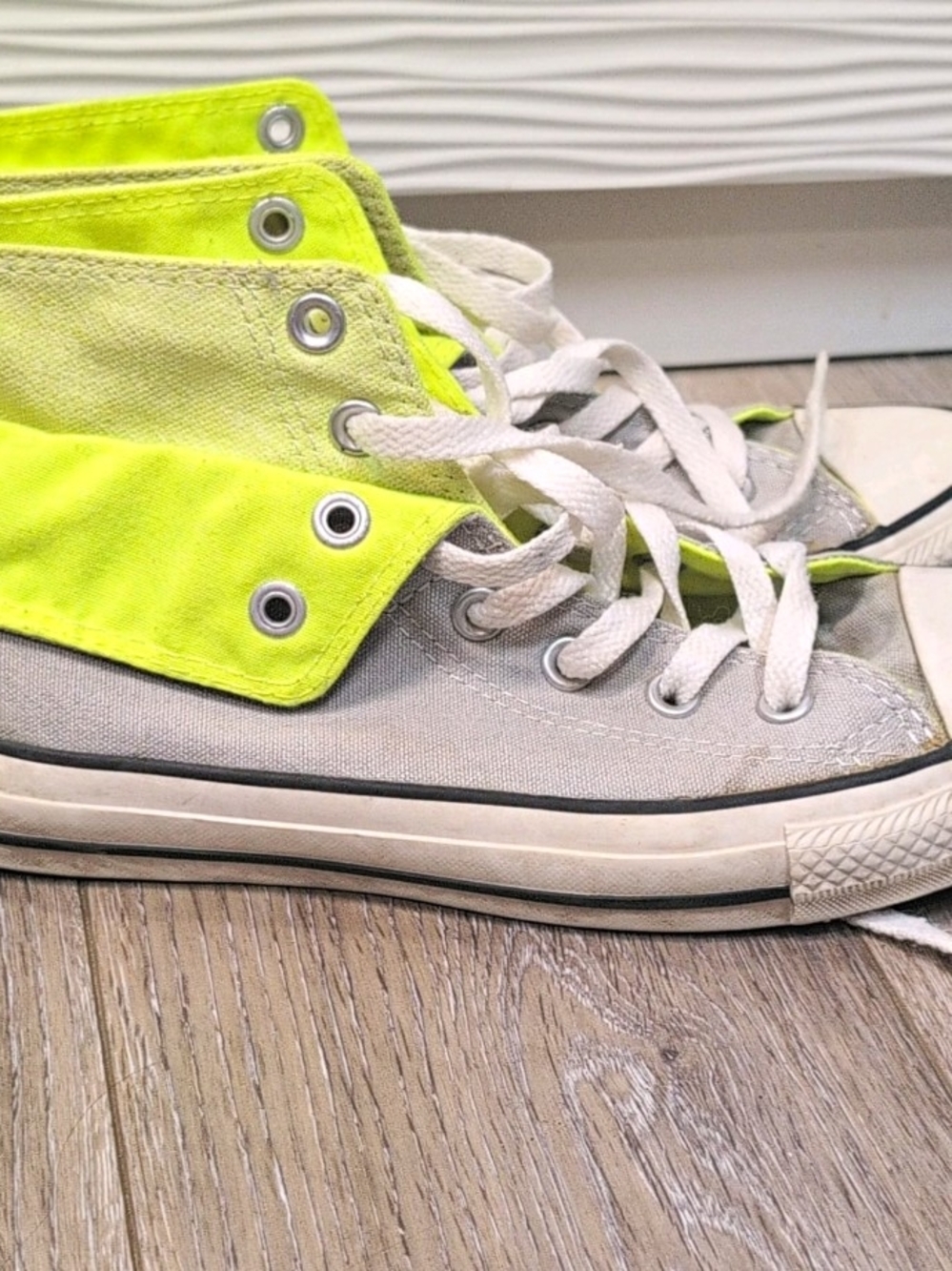 Converse Chuck Taylor All-Star Two Fold Hi High Top Lace-Up Gray/Yellow Unisex